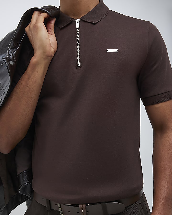 Brown Slim Fit Premium Polo Shirt