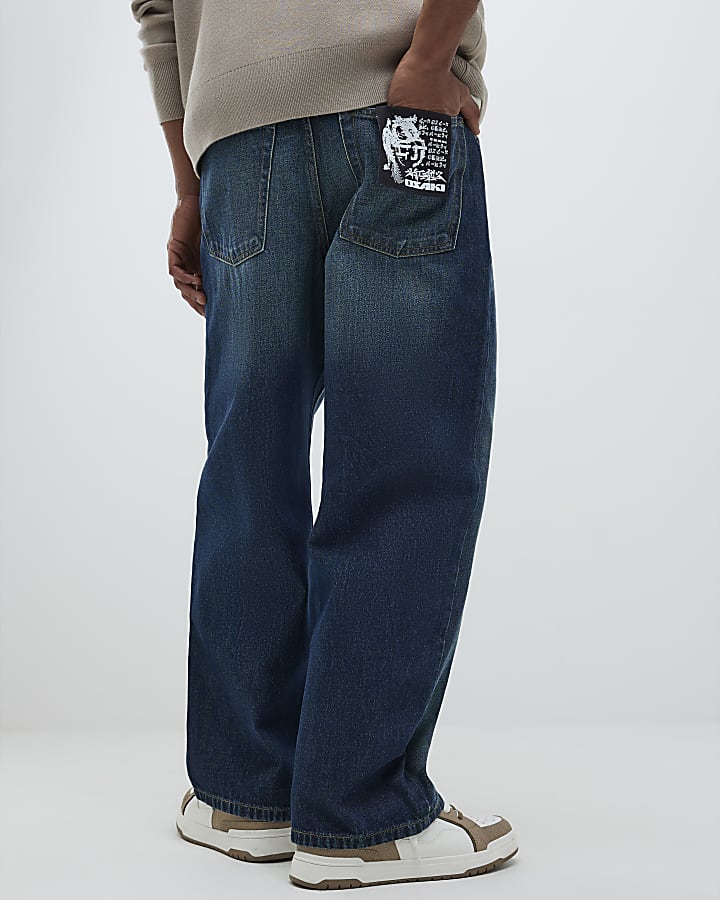 Blue Baggy Fit Jeans