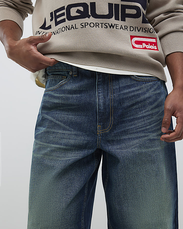 Blue Baggy Fit Jeans
