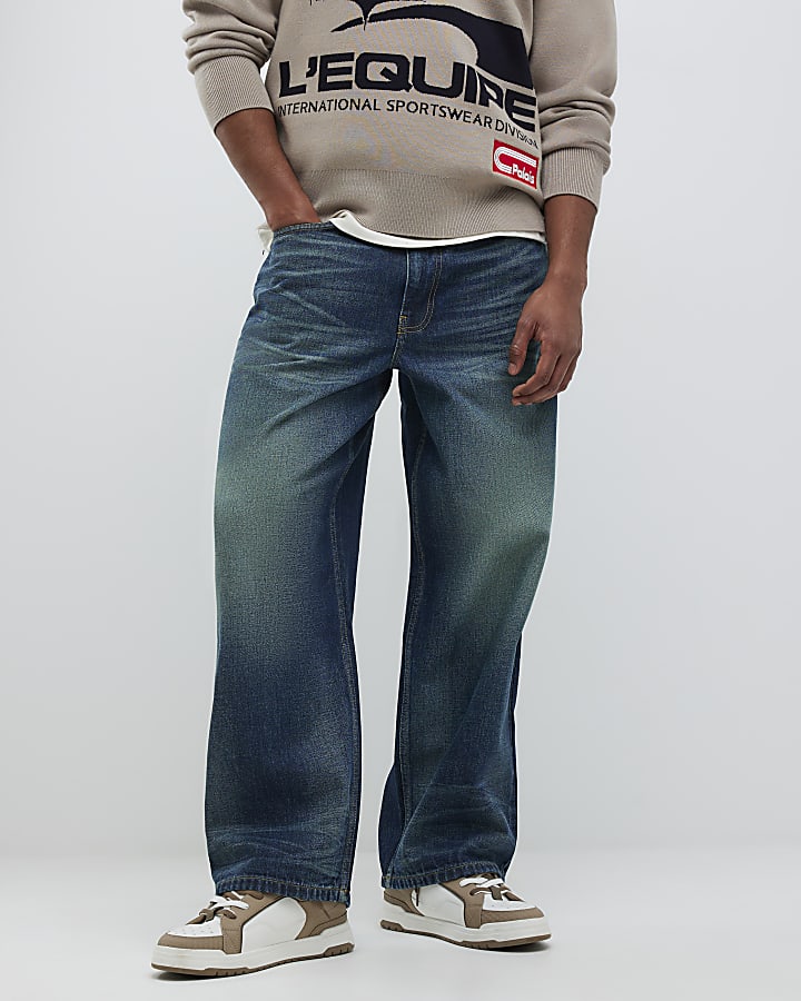 Blue Baggy Fit Jeans