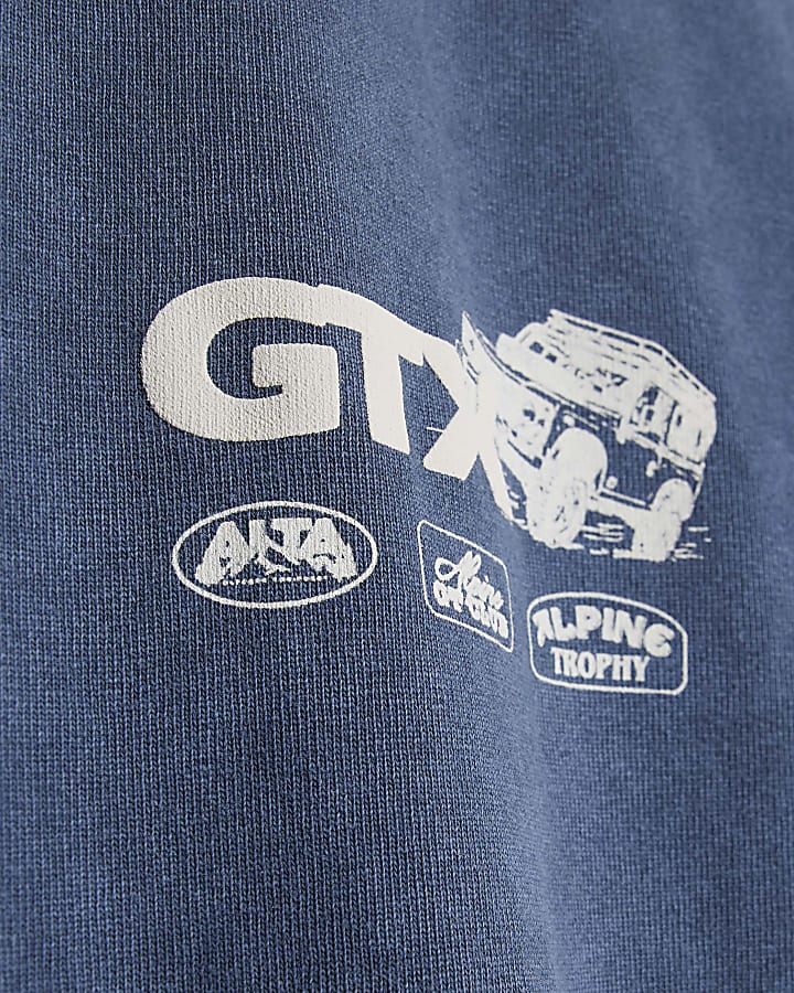 Blue Oversized Fit GTX Off Road T-Shirt