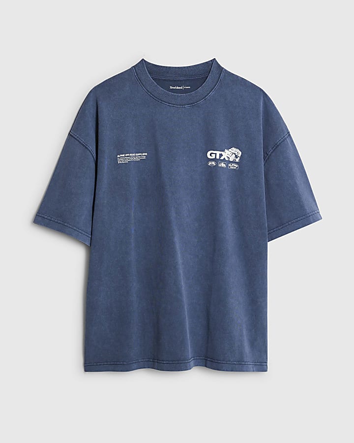 Blue Oversized Fit GTX Off Road T-Shirt