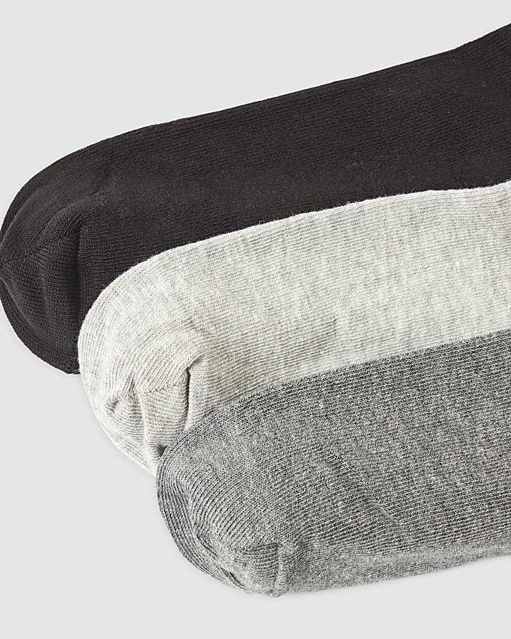 Grey Argyle Mix Pack Of 5 Socks