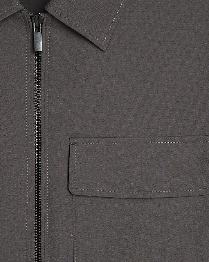 Grey Skinny Fit Jacket