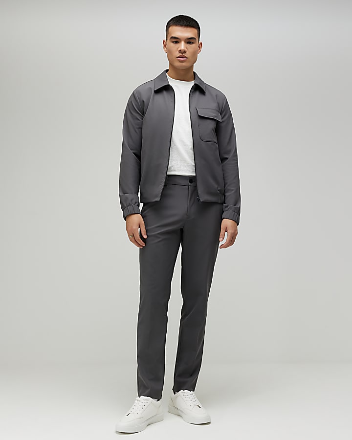 Grey Skinny Fit Jacket