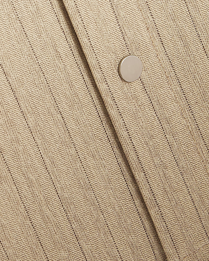 Beige Pinstripe Western Jacket