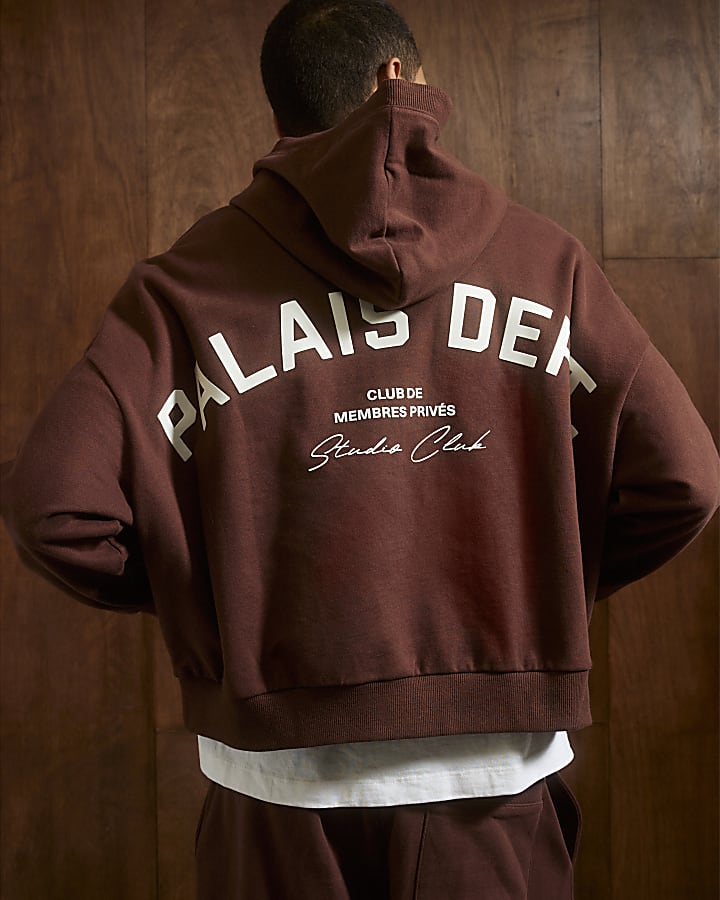 Brown Oversized Fit Palais Dept Hoodie