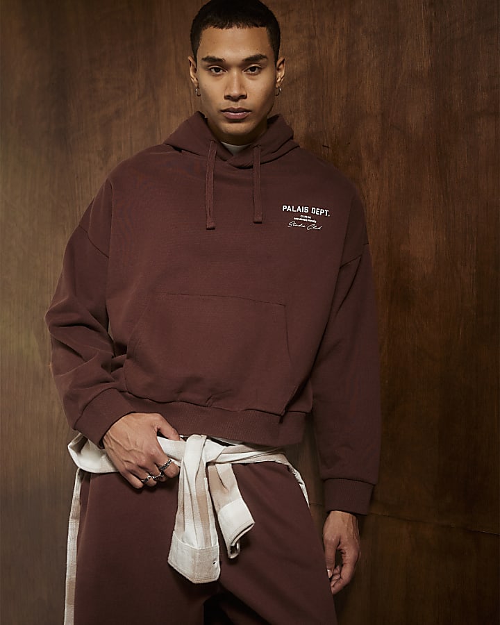 Brown Oversized Fit Palais Dept Hoodie