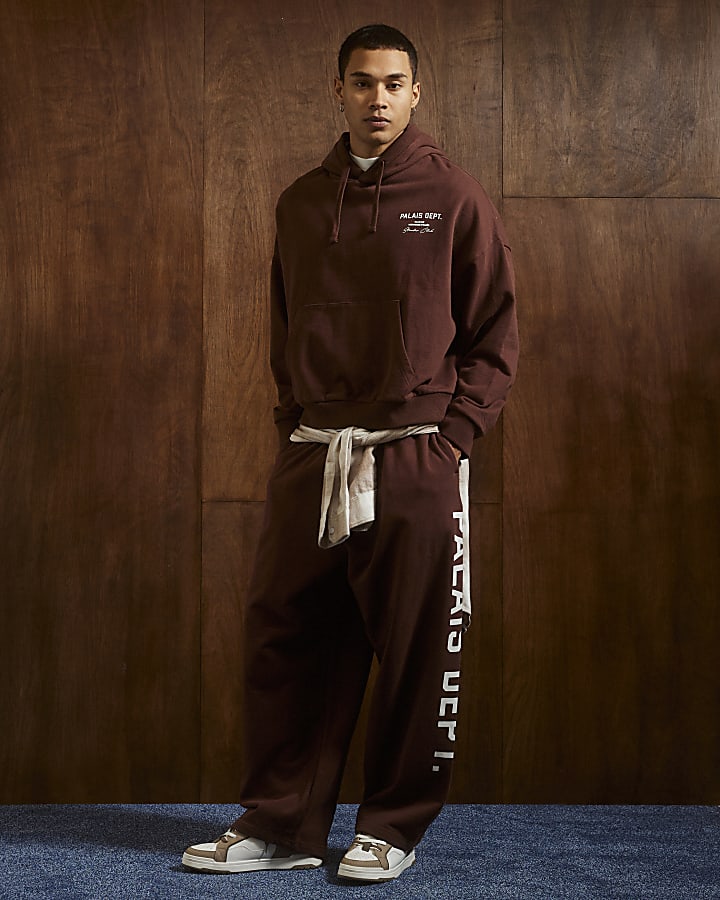 Brown Oversized Fit Palais Dept Hoodie