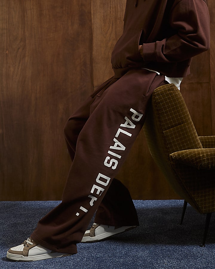 Brown Palais Dept Wide Leg Joggers