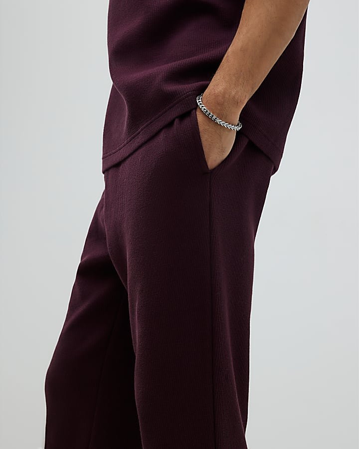 Red Oversized Fit T-Shirt And Joggers Set