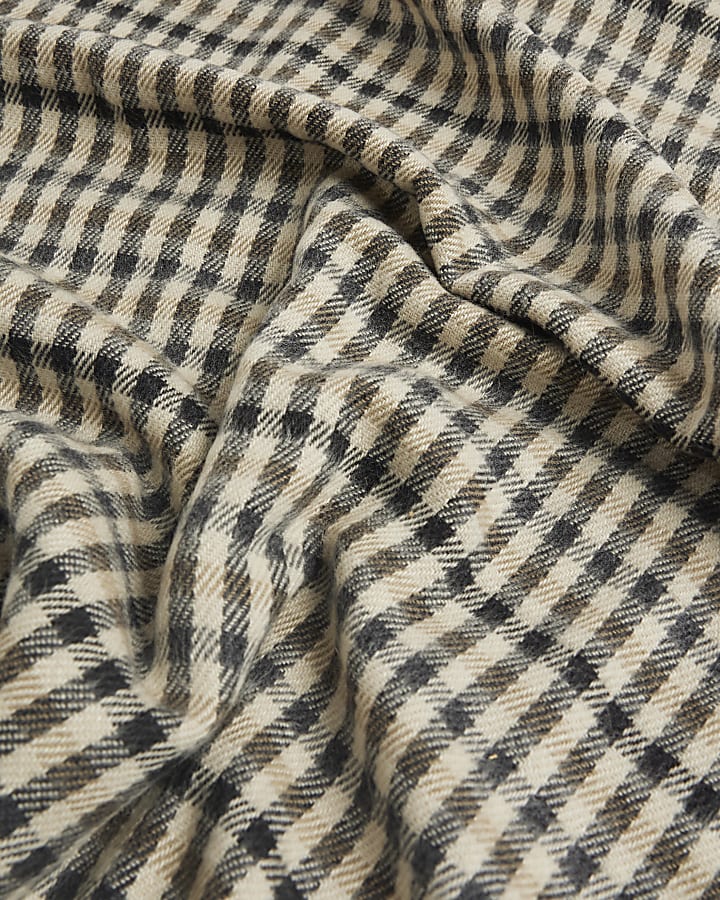 Beige Check Scarf