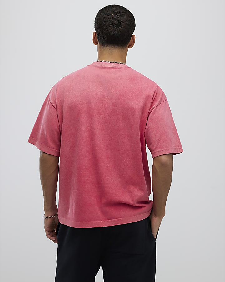 Pink Oversized Fit Rise Above T-Shirt