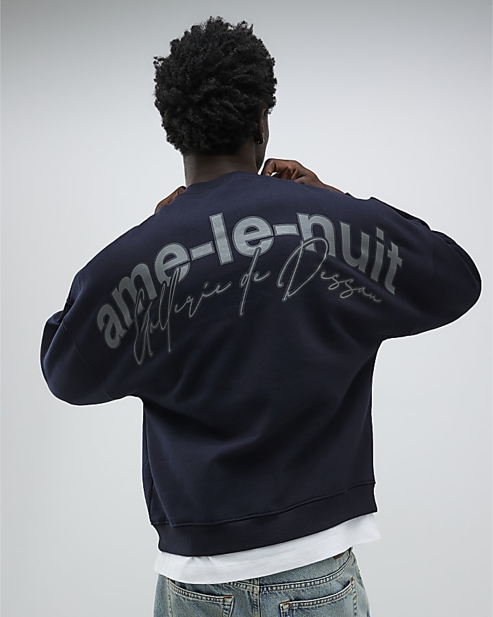 Black Oversized Fit Ame Le Nuit Sweatshirt