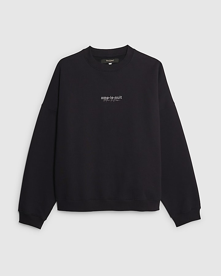 Black Oversized Fit Ame Le Nuit Sweatshirt
