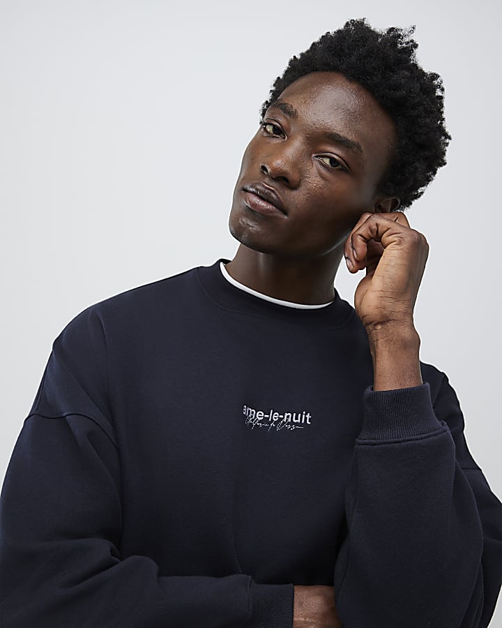 Black Oversized Fit Ame Le Nuit Sweatshirt