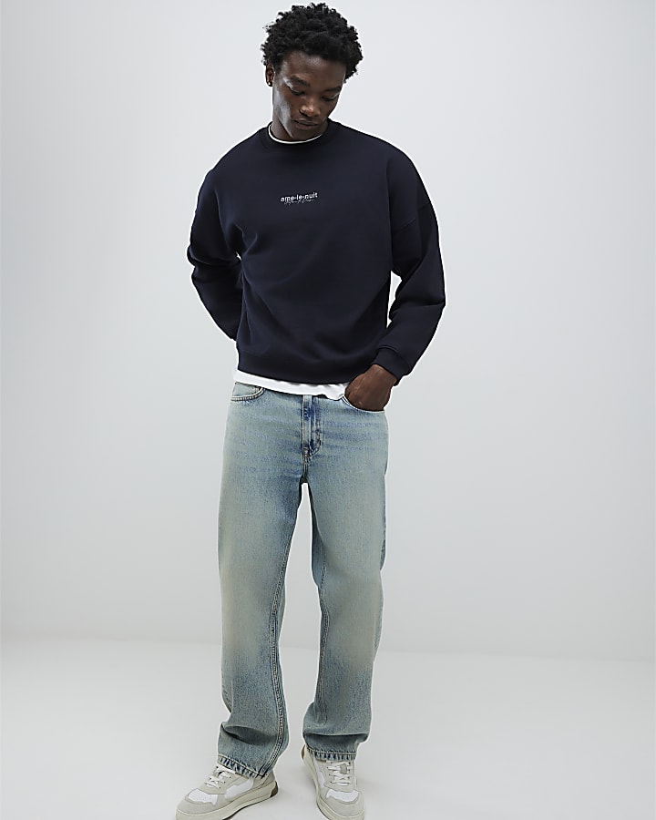 Black Oversized Fit Ame Le Nuit Sweatshirt