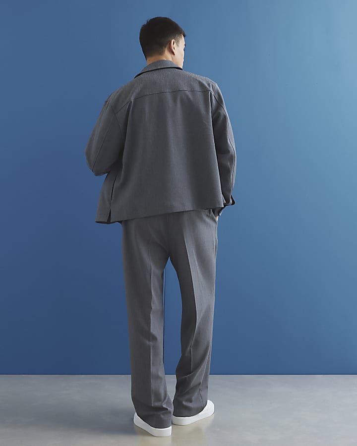 Blue Relaxed Fit Elasticated Trousers