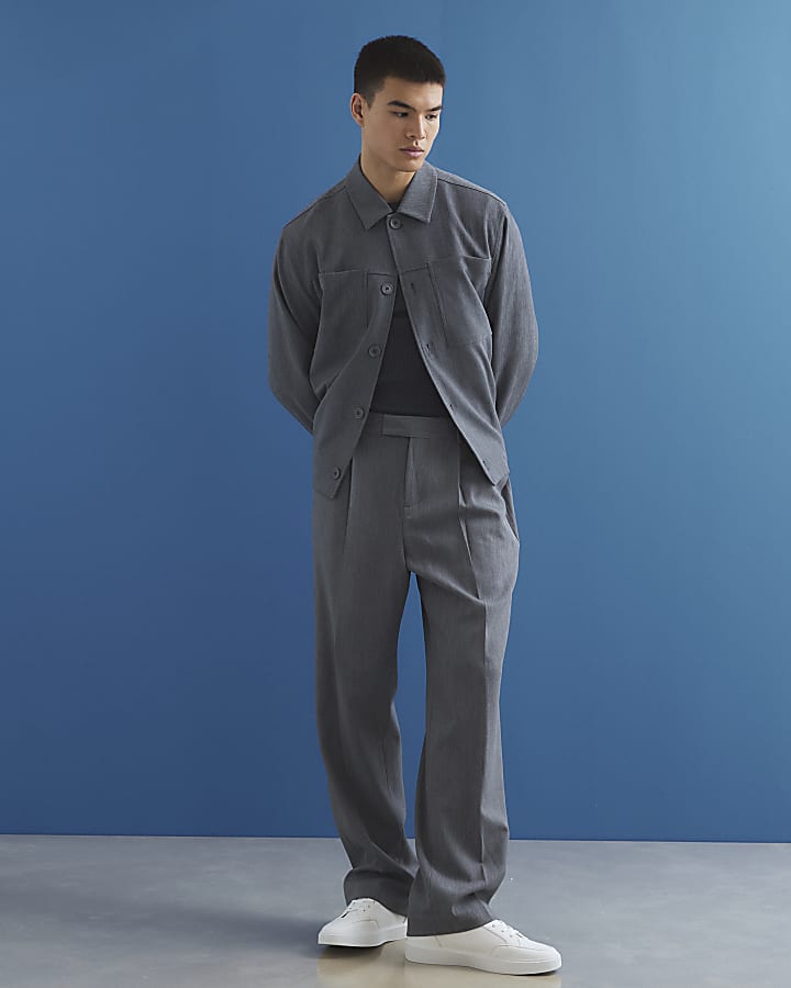 Blue Relaxed Fit Elasticated Trousers