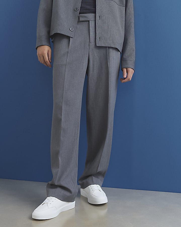 Blue Relaxed Fit Elasticated Trousers