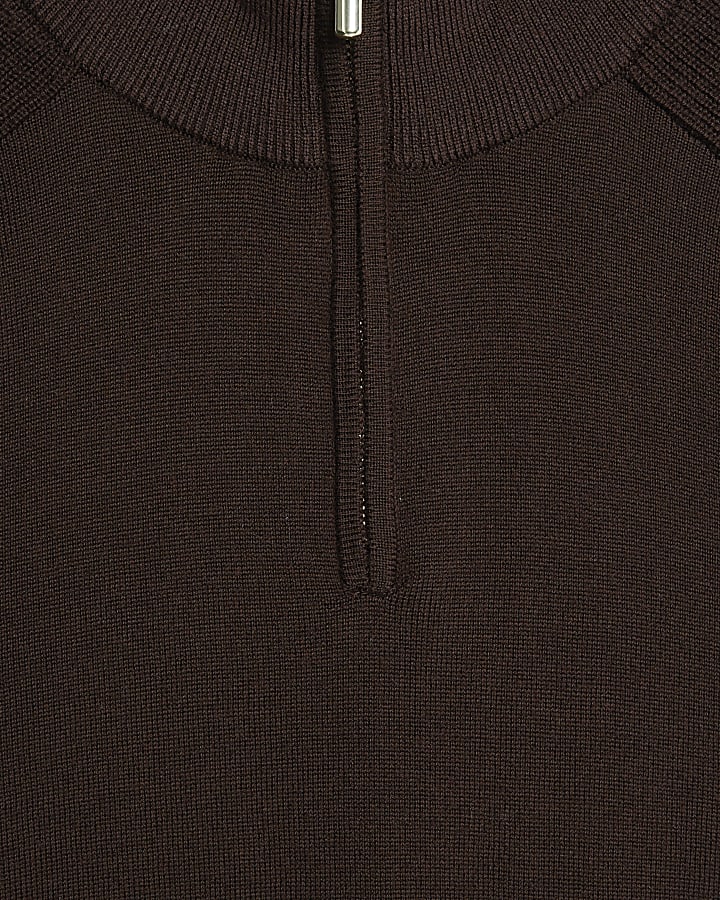 Brown Premium Funnel Neck Jumper
