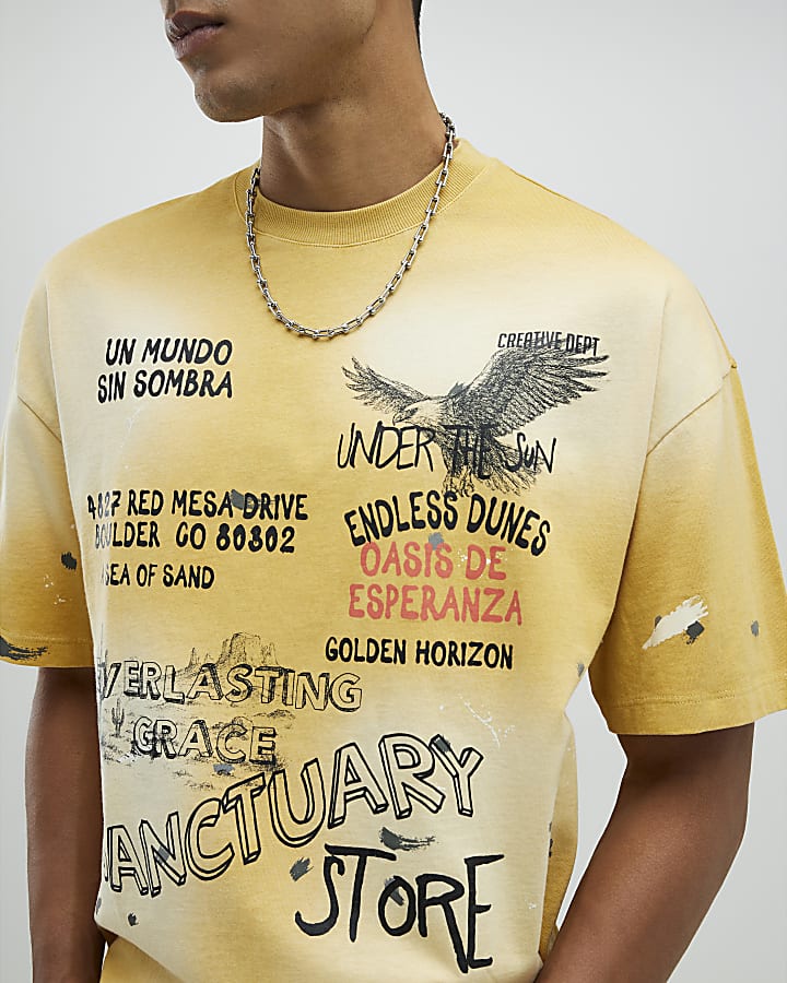 Yellow Oversized Fit Paradise T-Shirt
