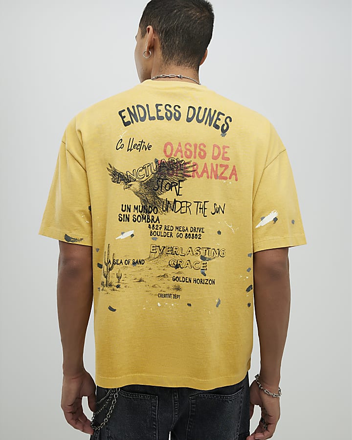 Yellow Oversized Fit Paradise T-Shirt