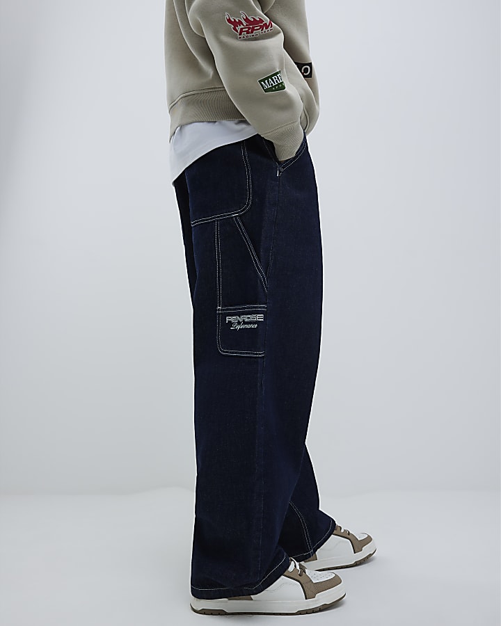 Blue Baggy Fit Jeans