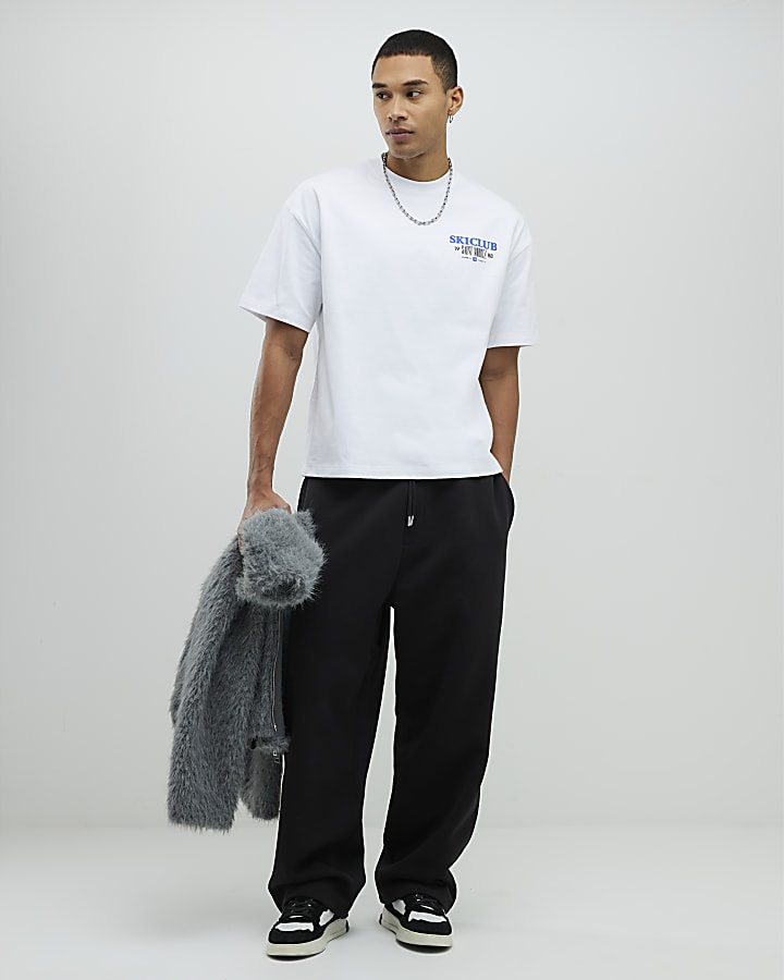 White Oversized Fit Ski Club T-Shirt