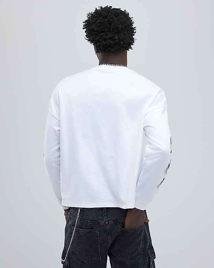 White Regular Fit Star T-Shirt