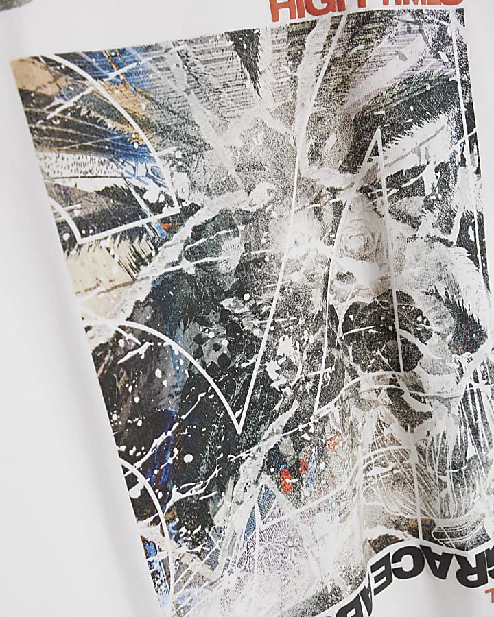 White Regular Fit Star T-Shirt