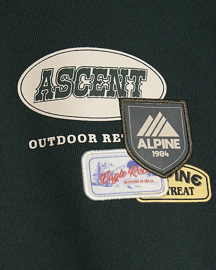 Green Oversized Fit Alpine Badging Sweatshirt