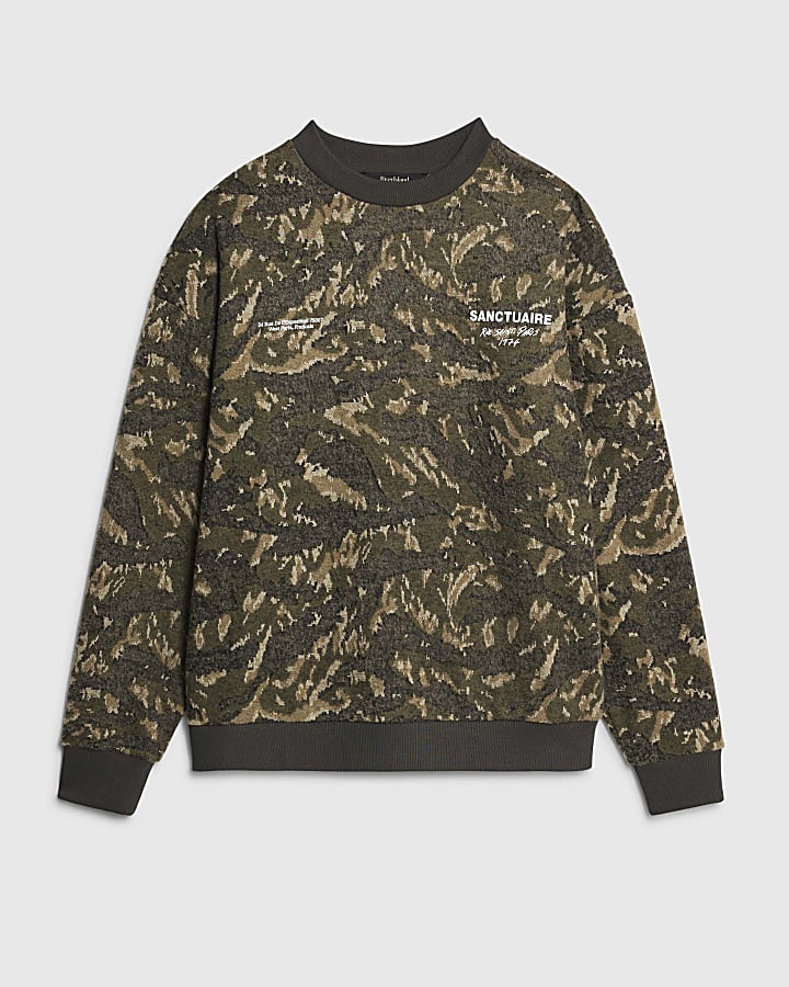 Green Sanctuarie Camouflage Sweatshirt 