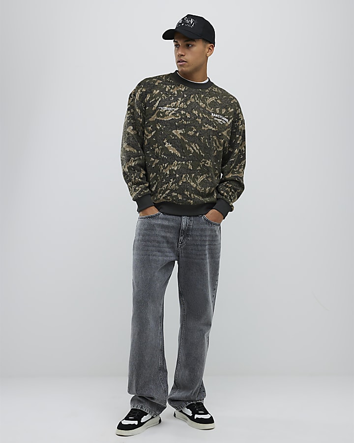 Green Sanctuarie Camouflage Sweatshirt 