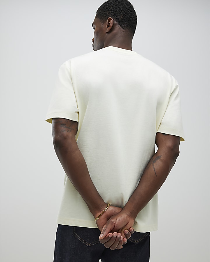 Cream Regular Fit Luminis Rope T-Shirt