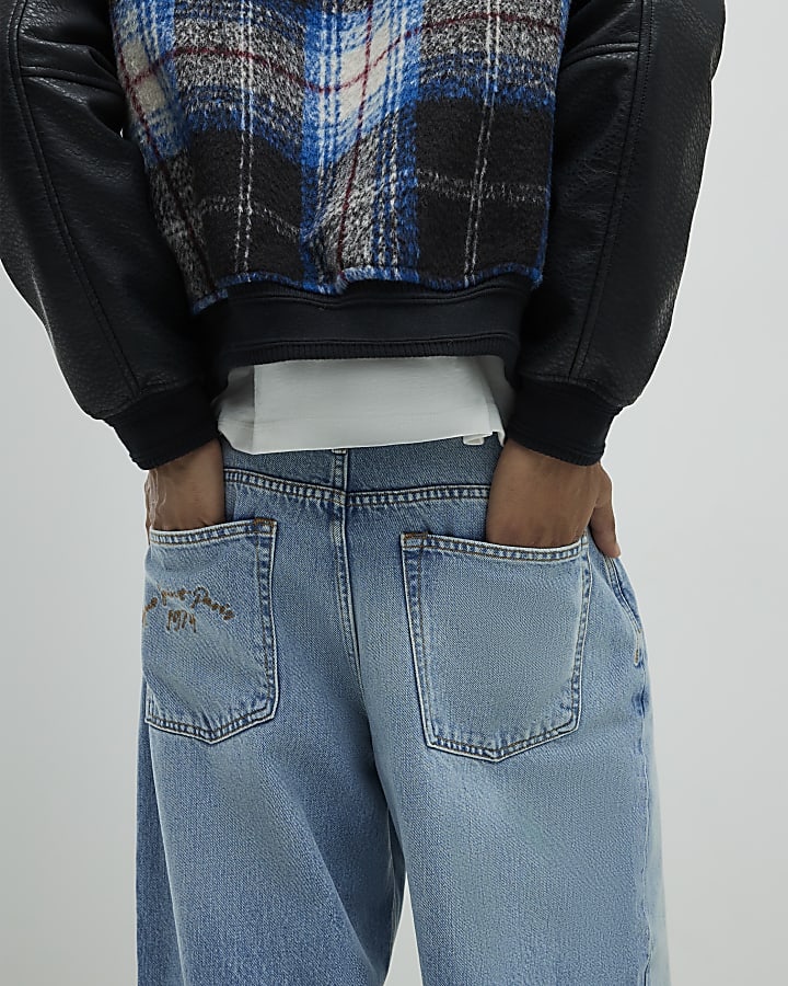 Blue Baggy Fit Jeans