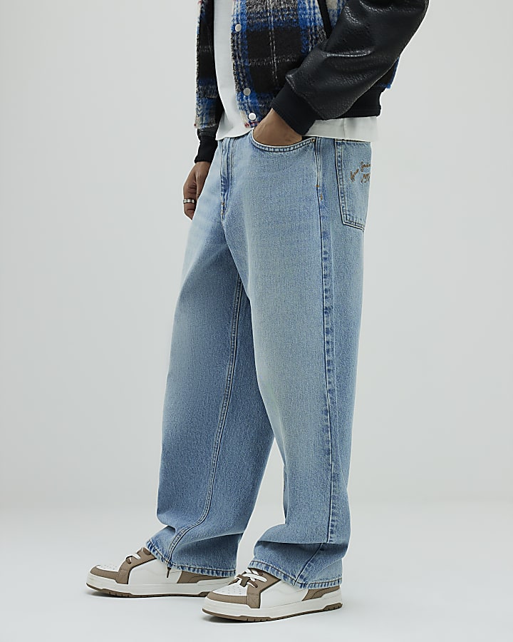 Blue Baggy Fit Jeans