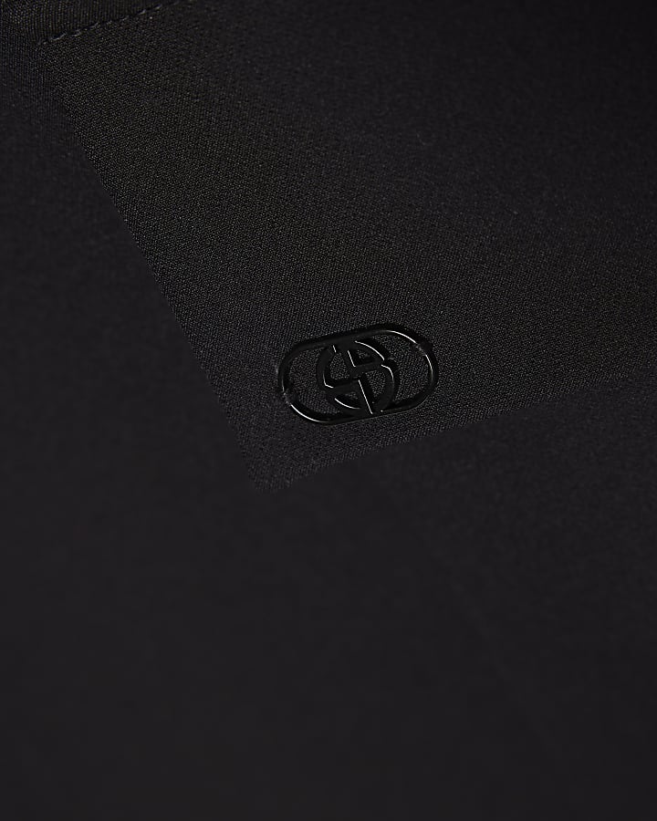 Black Skinny Fit Smart Cargo Trousers
