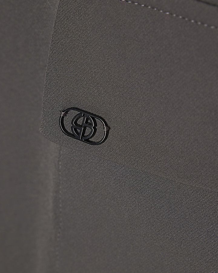 Grey Skinny Fit Cargo Trousers