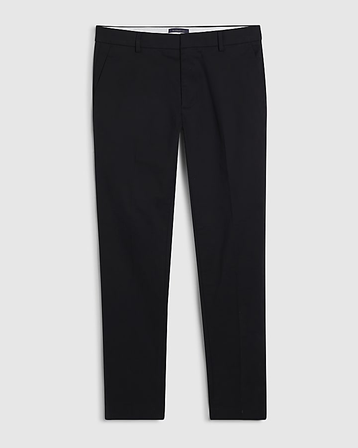 Black Slim Fit Chino Trousers