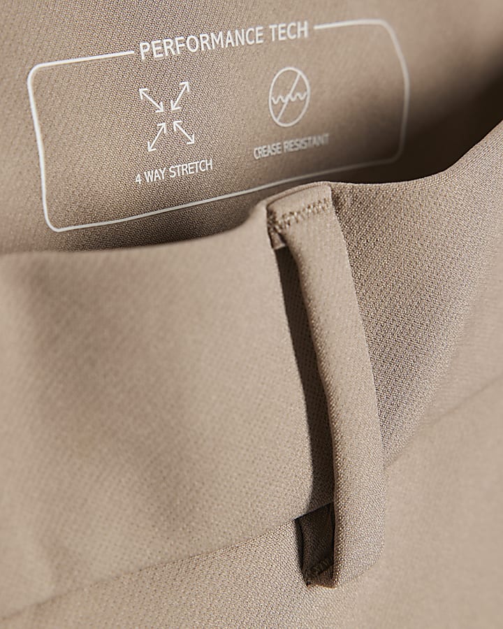 Beige Skinny Fit Trousers