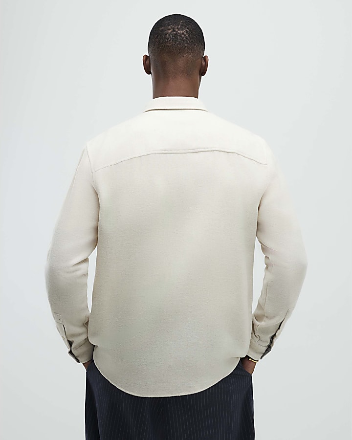 Beige Regular Fit Shirt