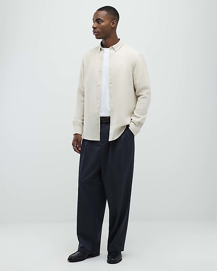 Beige Regular Fit Shirt