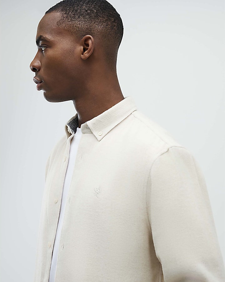 Beige Regular Fit Shirt