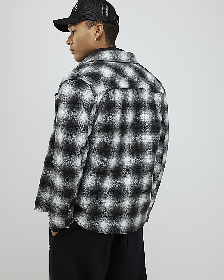 Black Check Overshirt