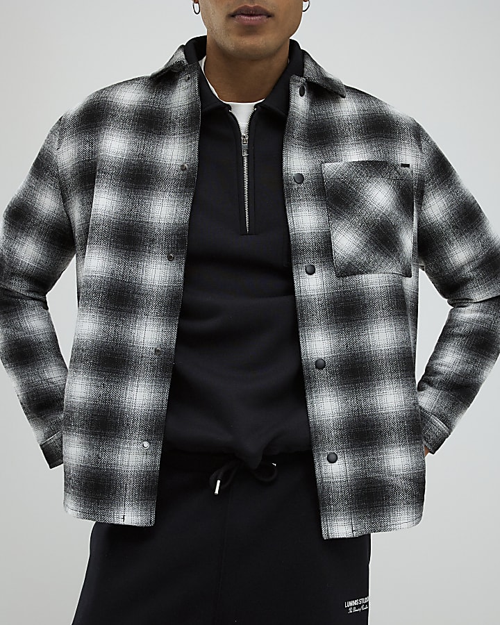 Black Check Overshirt