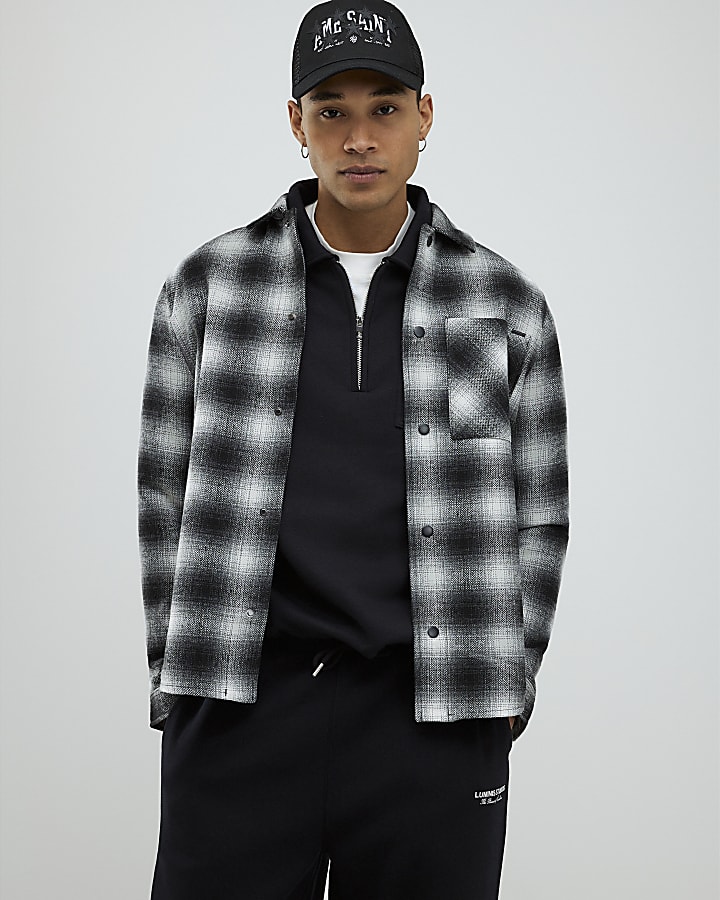 Black Check Overshirt