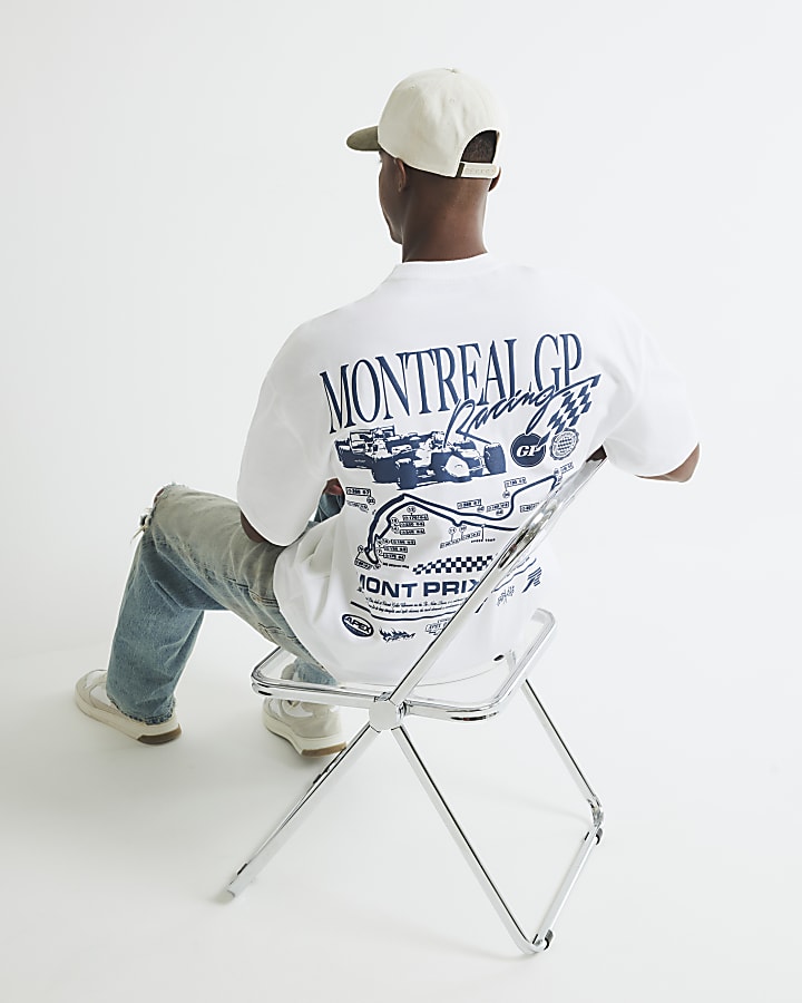 White Regular Fit Montreal GP T-Shirt