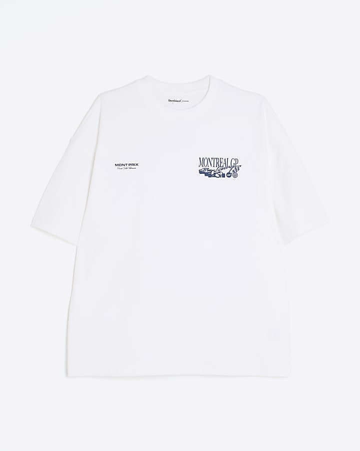 White Regular Fit Montreal GP T-Shirt