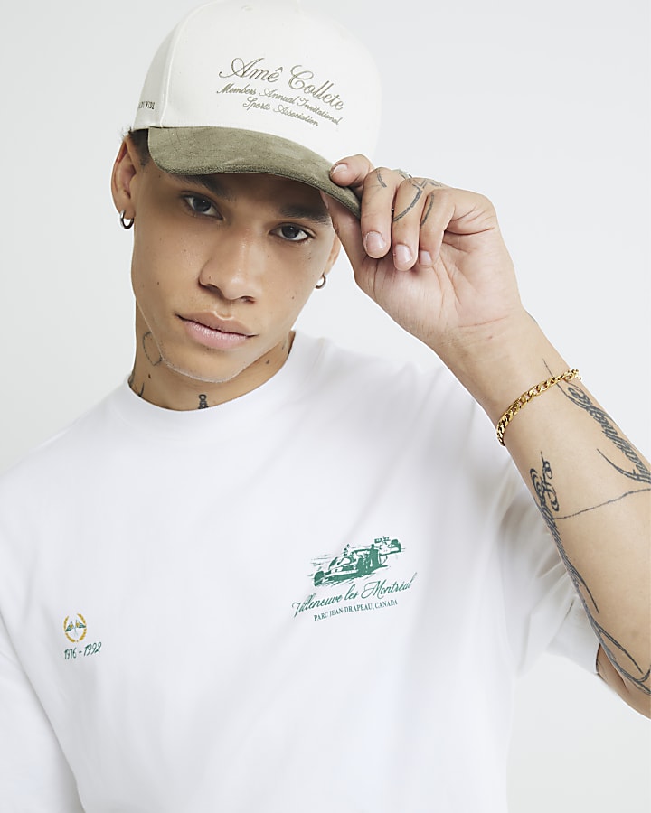 White Oversized Fit Montreal Racing T-Shirt